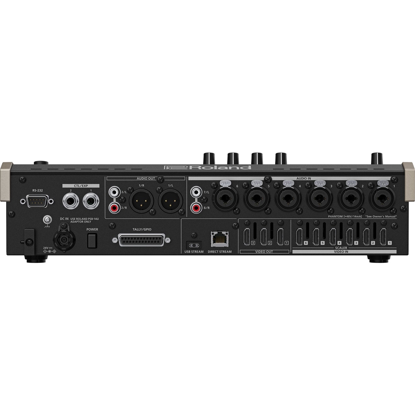 Roland VR-6HD Direct Streaming AV Mixer Rear