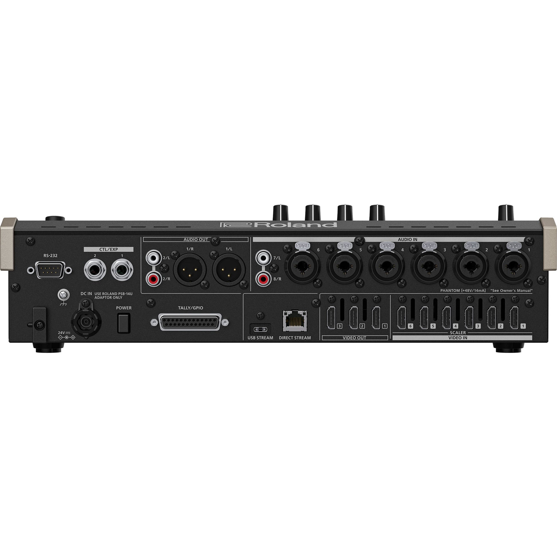 Roland VR-6HD Direct Streaming AV Mixer Rear