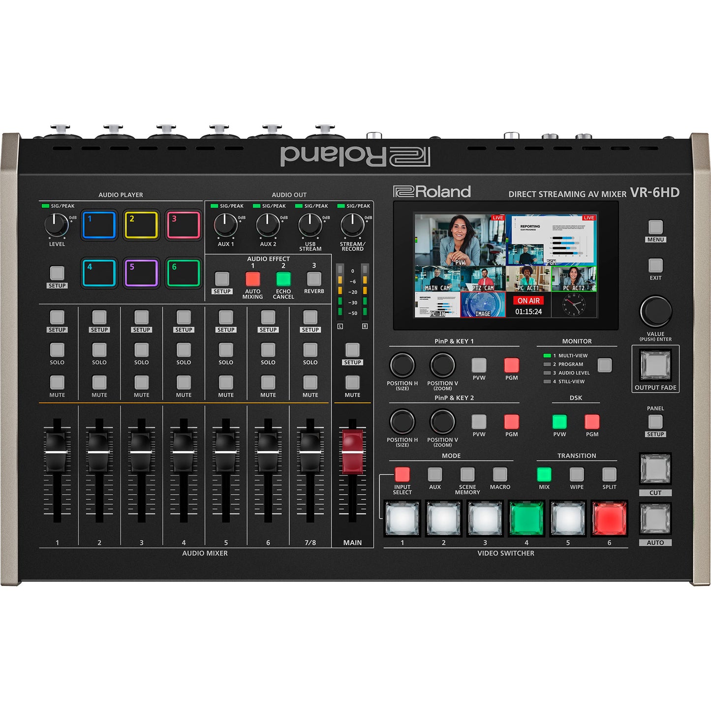 Roland VR-6HD Direct Streaming AV Mixer Top