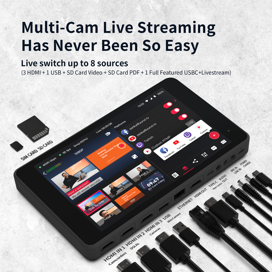 YoloBox Pro Portable Multi-Camera Live Streaming Device