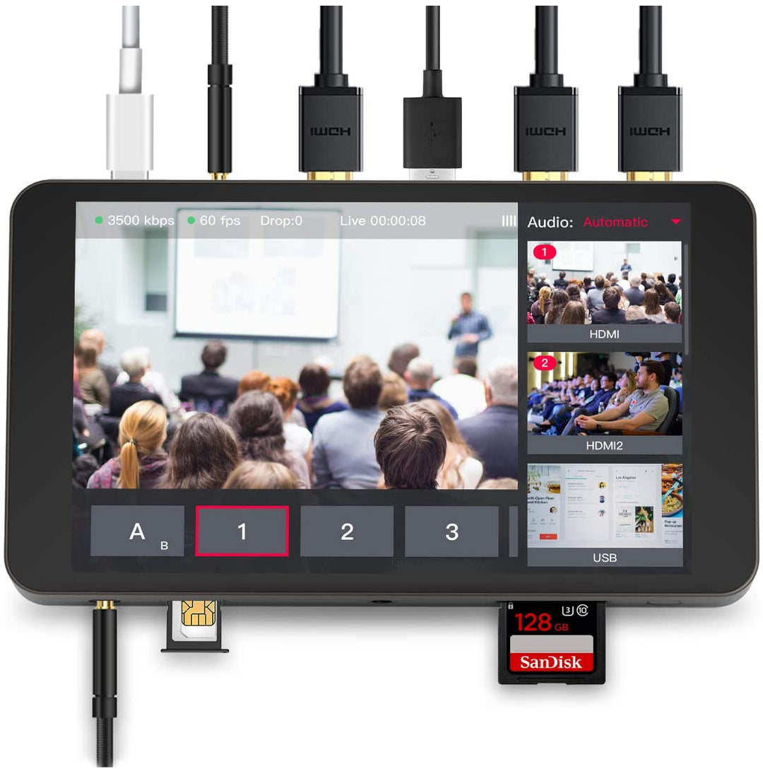 YoloLiv YoloBox Smart Multi-Camera Live Streaming Studio, Encoder Switcher Recorder Monitor, All-In-One