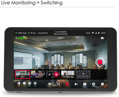 YoloLiv YoloBox Smart Multi-Camera Live Streaming Studio, Encoder Switcher Recorder Monitor, All-In-One