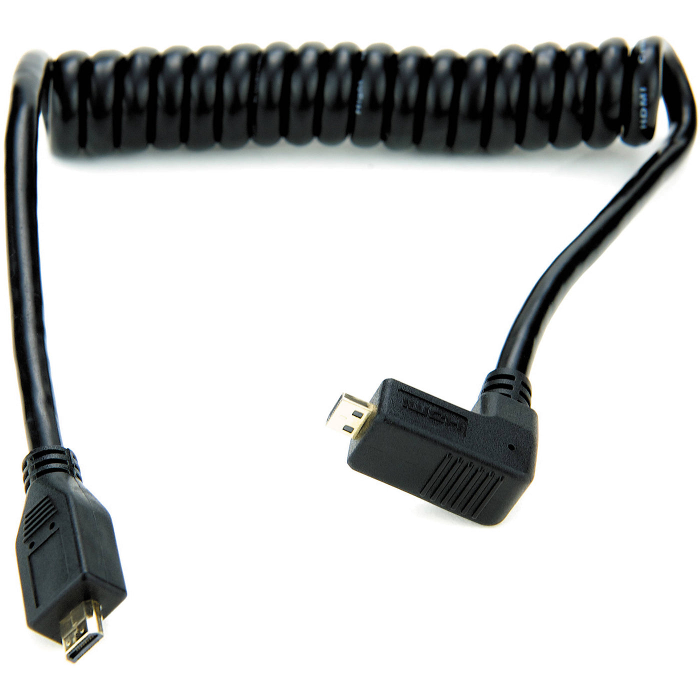 Atomos Right-Angle Micro to Micro HDMI Coiled Cable (11.8 to 17.7")