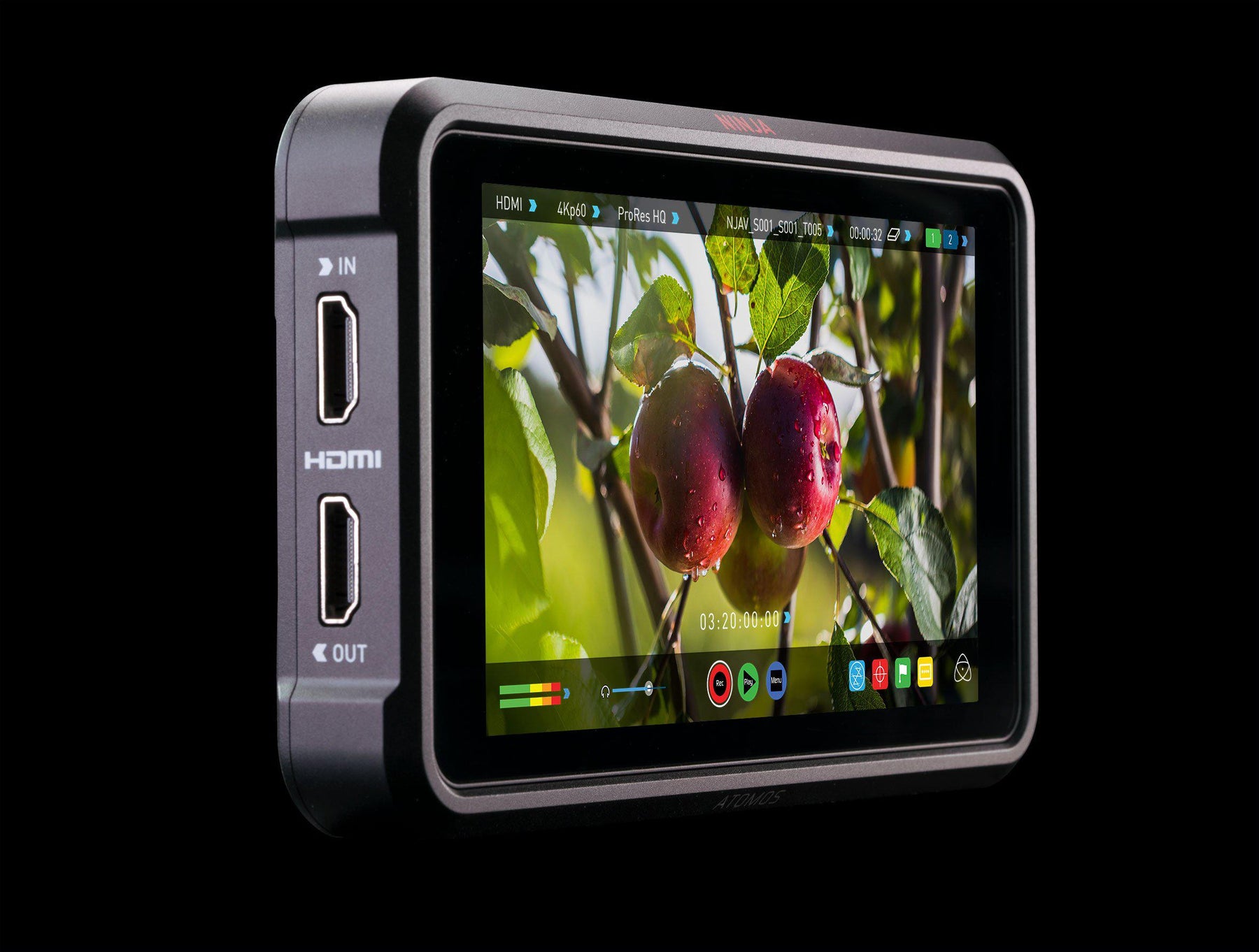 Atomos Ninja V 5 Touchscreen Recording Monitor W/Atomos Power Kit/Microf  Cloth ATOMNJAV01 D