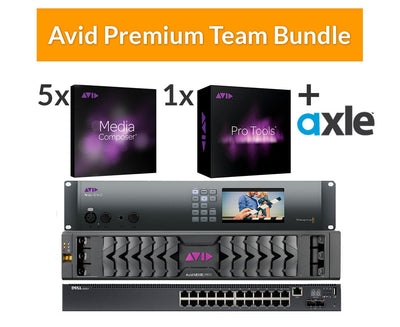 Avid Premium Team Bundle with Avid NEXIS | PRO, Dell Switch, DNxIO, ProTools and 5 Media Composer (Academic)