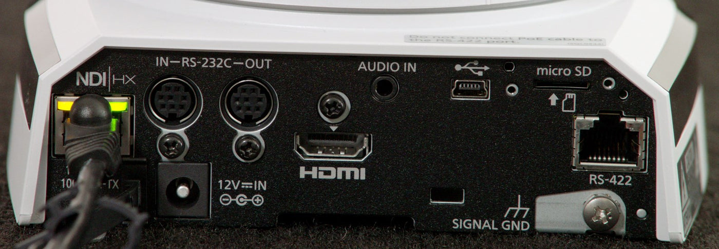 Panasonic AWHN38HW 22x Zoom PTZ Camera With HDMI Output And NDI (White)