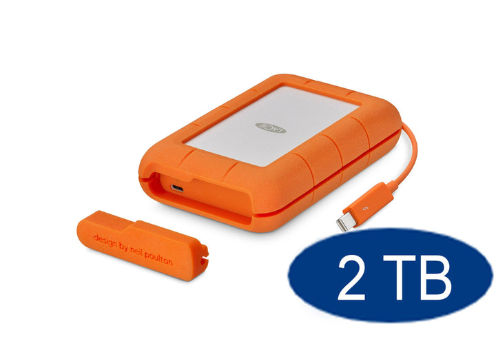 LaCie Rugged USB-C Portable Hard Drive - 2TB