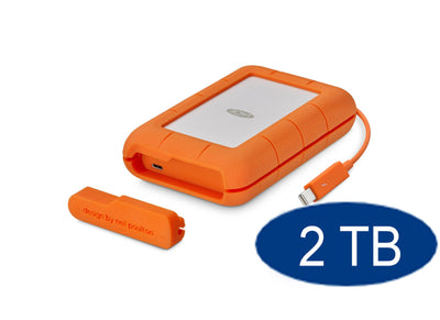 LaCie Rugged USB-C Portable Hard Drive - 2TB