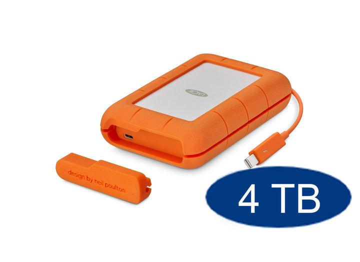 LaCie Rugged USB-C Portable Hard Drive - 4TB