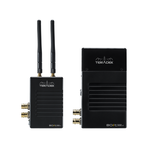 Teradek Bolt XT 500 SDI/HDMI Wireless TX/RX Deluxe Kit with 2 Receivers (Gold-Mount)