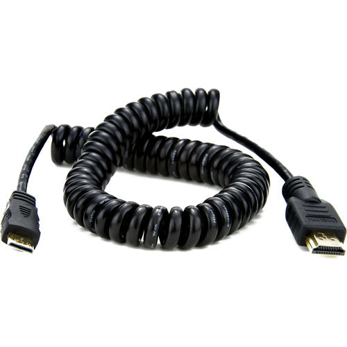 Atomos AtomFLEX HDMI (Type-A) Male to Mini-HDMI (Type-C) Male Coiled Cable (16 to 32")