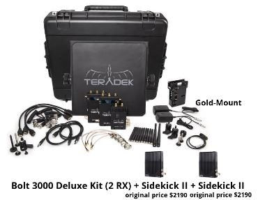 Teradek Bolt 3000 HD-SDI/HDMI TX/2RX Deluxe AB + 2x Sidekick II