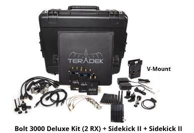 Teradek Bolt 3000 HD-SDI/HDMI TX/2RX Deluxe V-mount + 2x Sidekick II