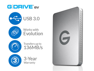 G-DRIVE ev with USB 3.0 for G-Dock or as standalone unit 1TB