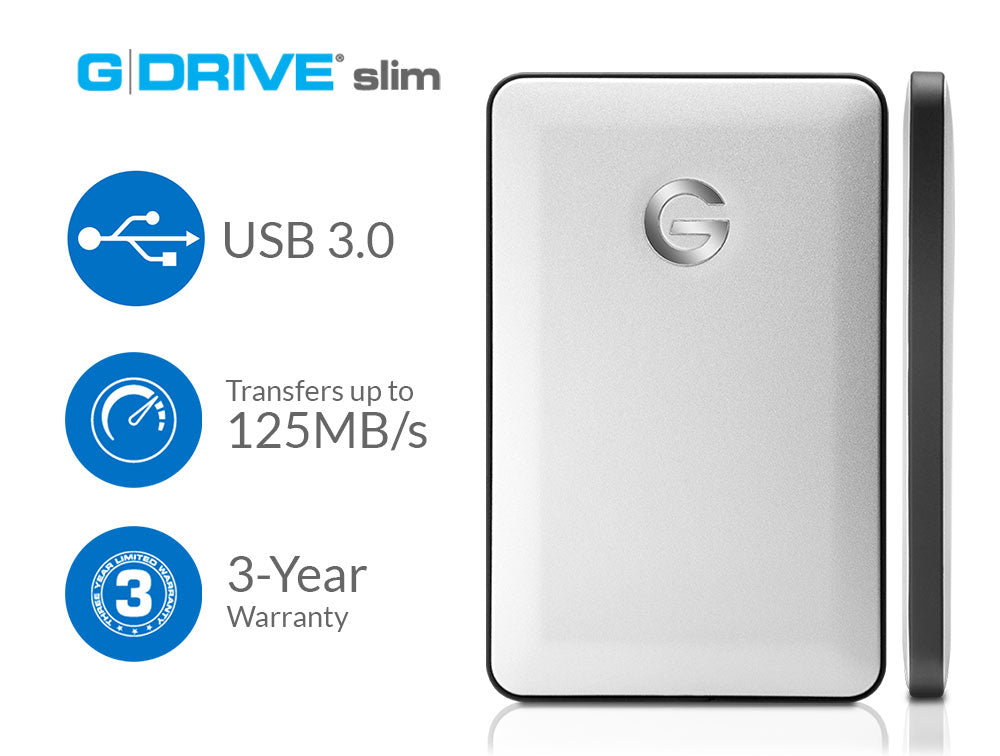 G-DRIVE Slim with USB 3.0 500GB 7200 RPM