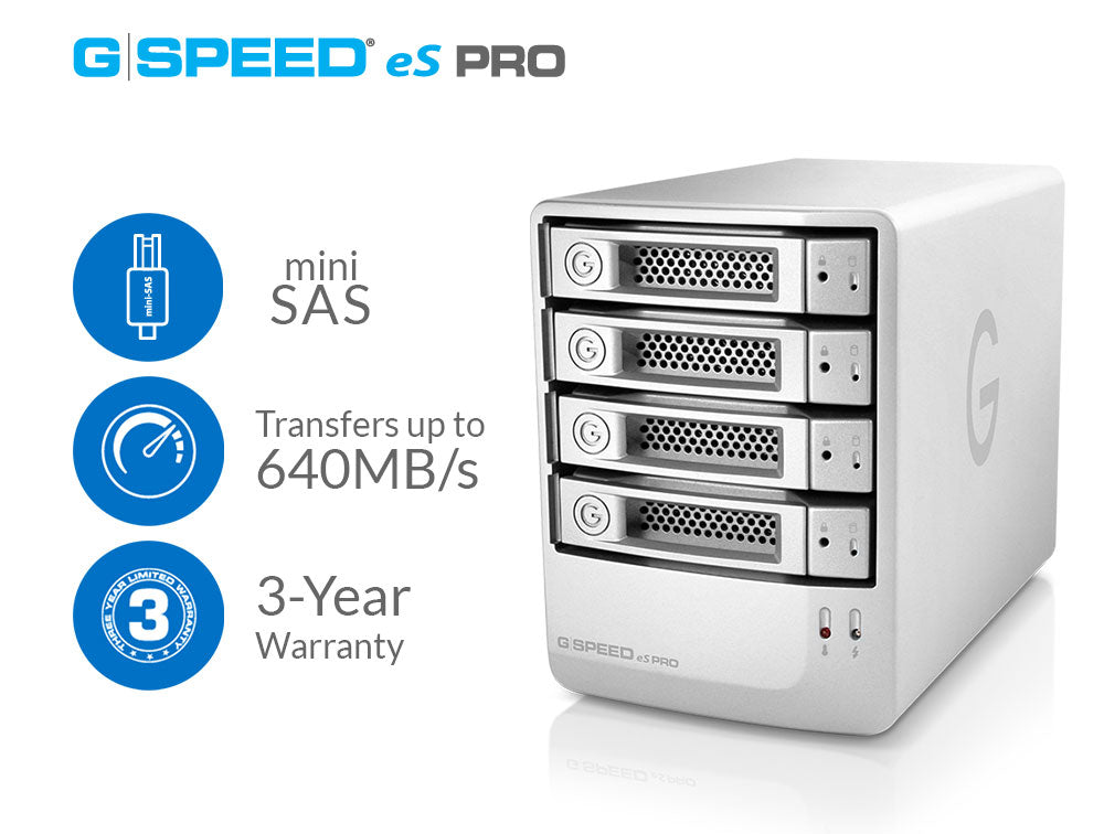 G-SPEED eS PRO with Enterprise Drives 12TB