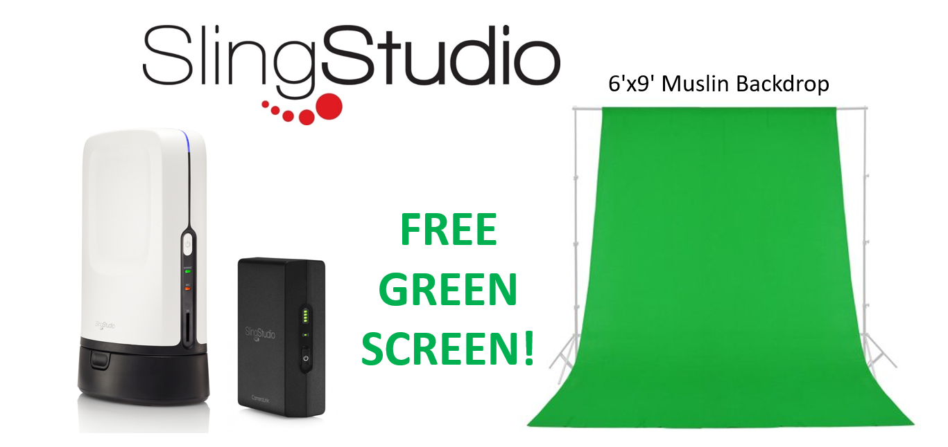 SlingStudio Hub plus Camera link and Battery with FREE Green Screen.