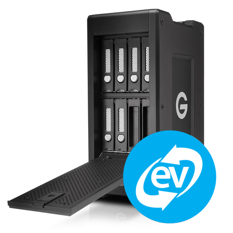 G-Technology G-SPEED Shuttle XL Thunderbolt 3 Transportable 8-Bay RAID with 2 ev Series Bays 36TB