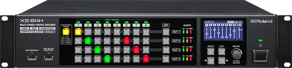 Roland - Roland XS-84H 8x4 Multi-Format AV Matrix Switcher - PSS  Audiovisual Equipment