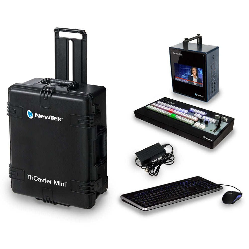 NewTek TriCaster Mini HD-4i Advanced BUNDLE with Control Surface and Travel Case