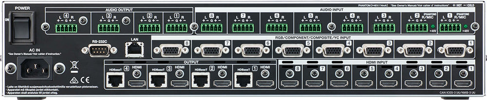 Roland 8-in x 4-out Multi-Format AV Matrix Switcher