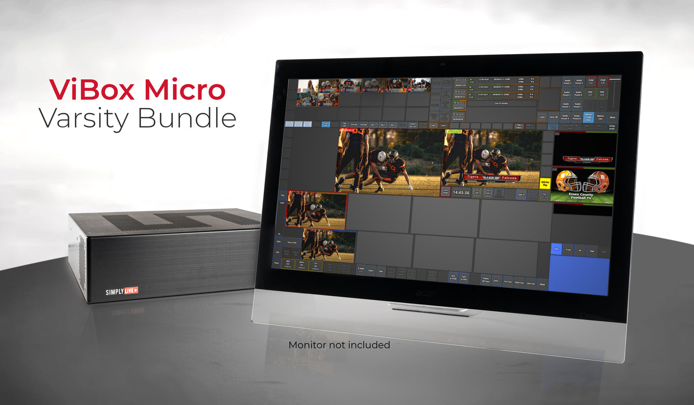 SimplyLive ViBox Micro AIO Varsity Bundle - Videoguys