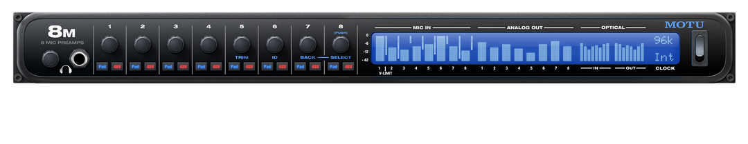 MOTU 8M Thunderbolt/AVB Ethernet/USB audio interface