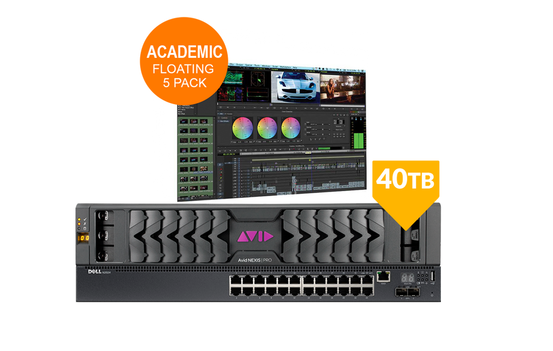 Avid NEXIS | PRO 40TB Academic Bundle with 5 Media Composer Licenses