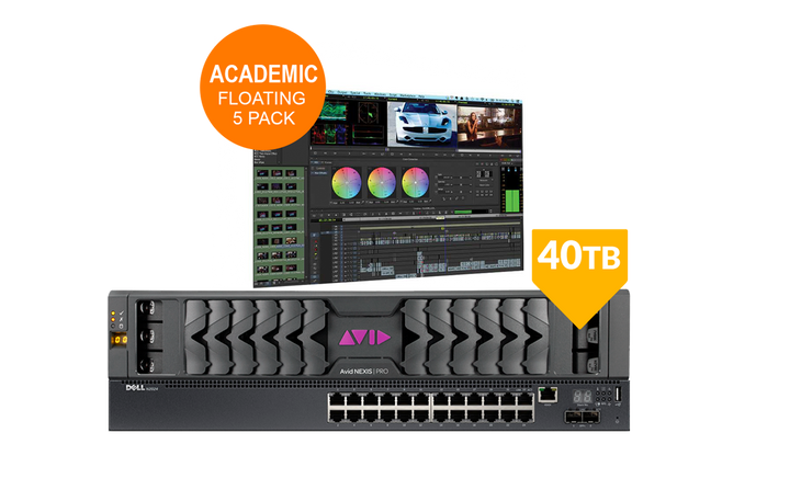 Avid NEXIS | PRO 40TB Academic Bundle with 5 Media Composer Licenses