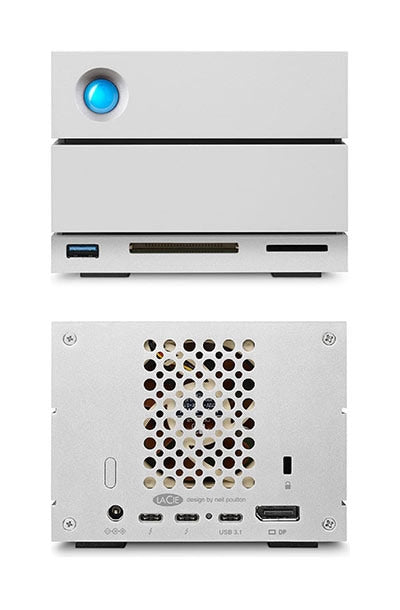 LaCie 20TB 2big Dock Thunderbolt 3 Front and Back