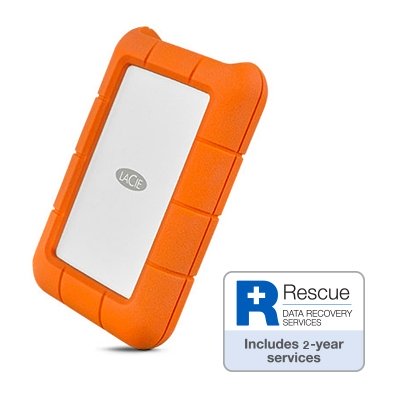 LaCie Rugged USB-C Portable Hard Drive - 2TB