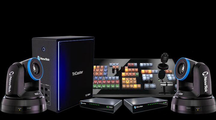 NewTek TriCaster Mini 4K | NDI Deluxe Bundle with Control Surface & NDI Cameras