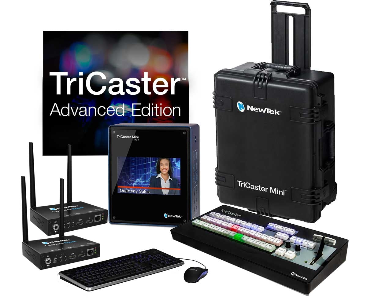 NewTek TriCaster Mini Advanced HD-4i with 2 Connect Spark HDMI Bundle