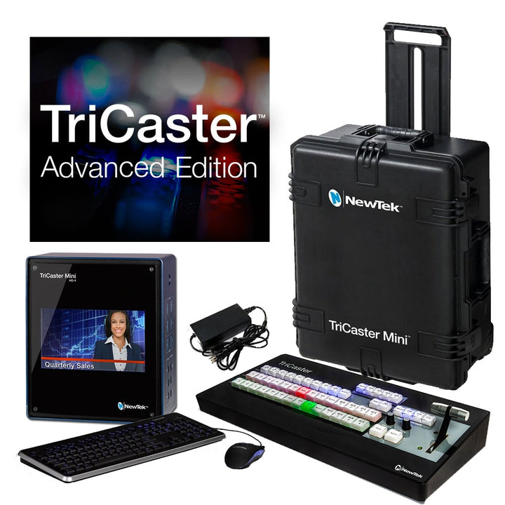 NewTek TriCaster Mini HD-4i Advanced BUNDLE with Control Surface and Travel Case