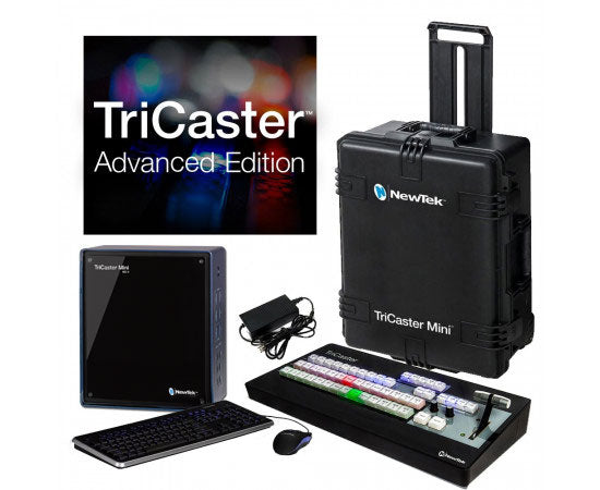 Vizrt TriCaster Mini Advanced HD-4 & Mini Control Surface Bundle with Travel Case