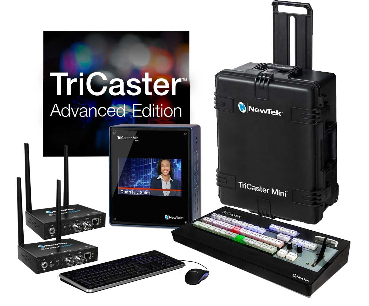 NewTek TriCaster Mini Advanced HD-4i with 2 Connect Spark SDI Bundle