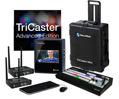 NewTek TriCaster Mini Advanced HD-4SDI with 2 Connect Spark SDI Bundle