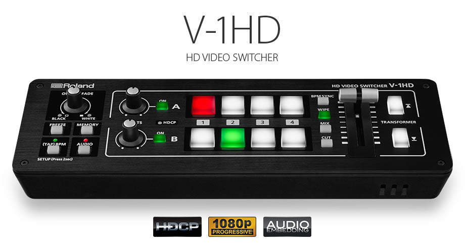 Roland V-1HD Switcher and LiveU Solo HDMI Video Encoder
