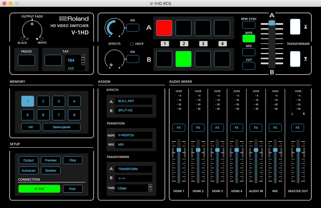 Roland V-1HD Portable 4-channel HD Video Switcher