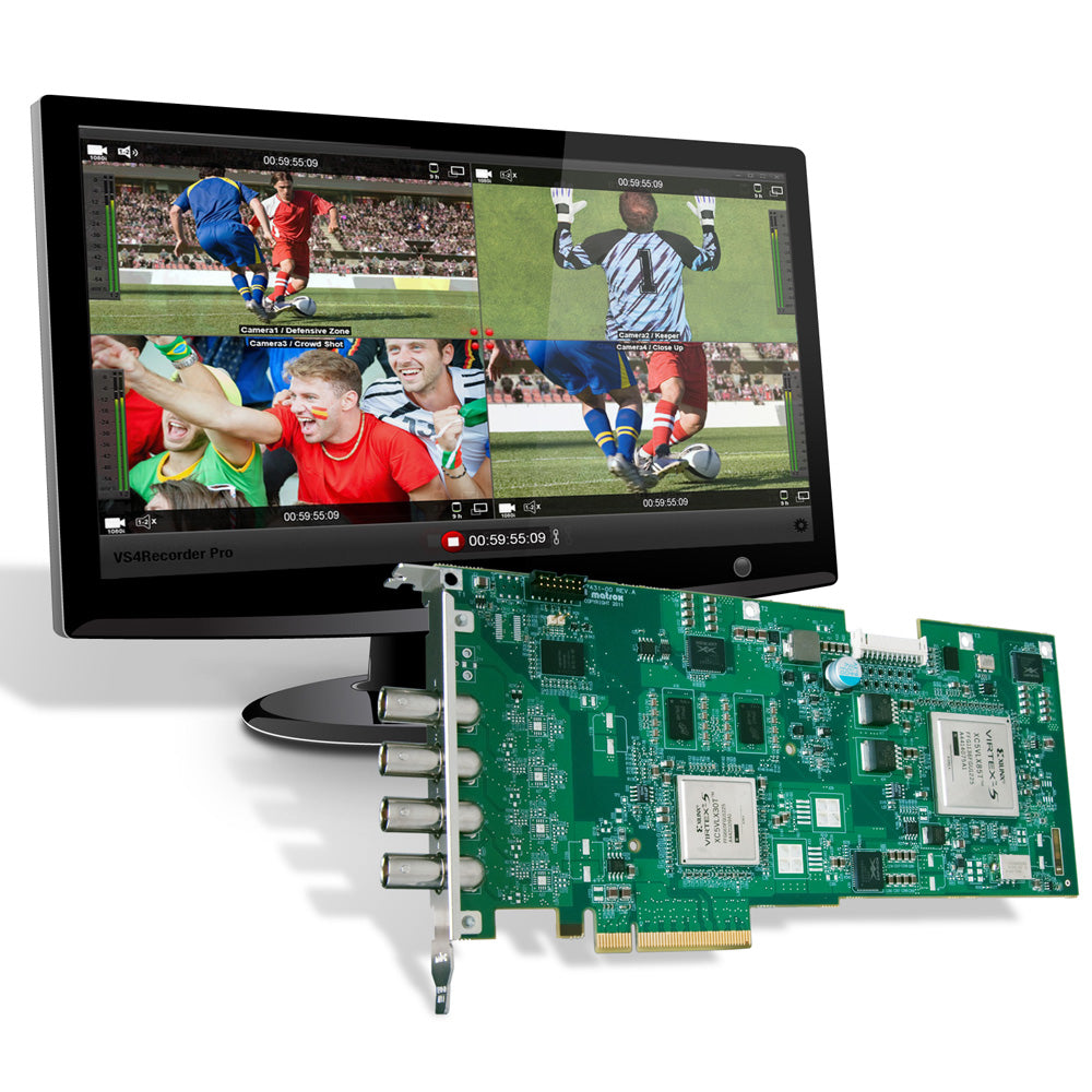 Matrox VS4Recorder Pro Software Upgrade from free trial version for use with the VS4 quad HD-SDI Capture Card