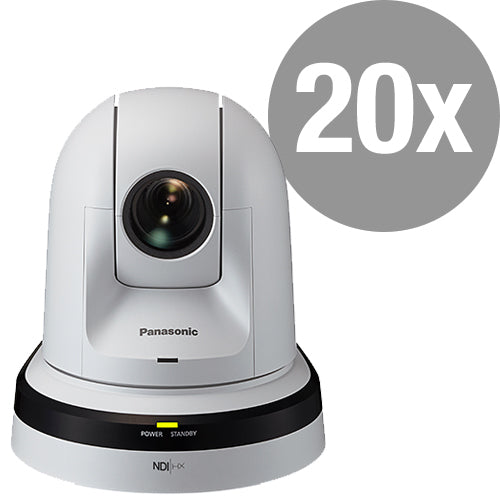 Panasonic 20x Zoom 4K PTZ Camera with 3G/HD/SD-SDI & HDMI Output and NDI (White)